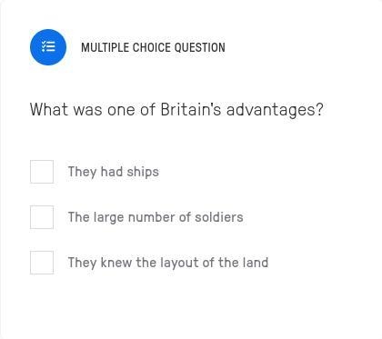 What was one of Britain's advantages?-example-1