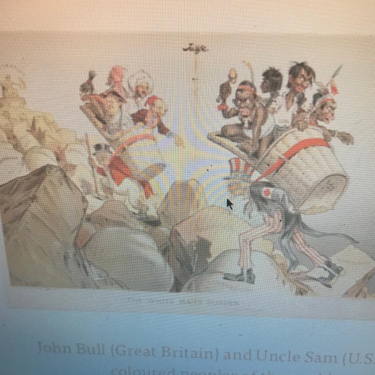 What do you think the illustrator wants the viewer to think about the “white mans-example-1