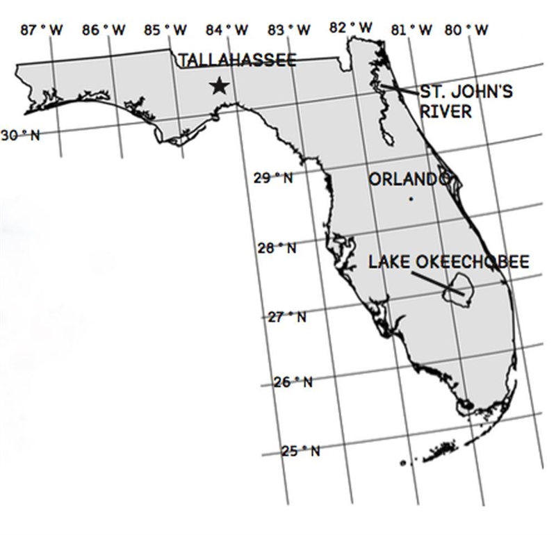 Use the map to answer the following Question: How were Florida counties originally-example-1