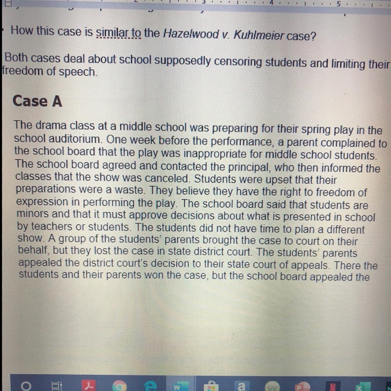 • Should the students be allowed to perform their school play? Why or why not? Give-example-1