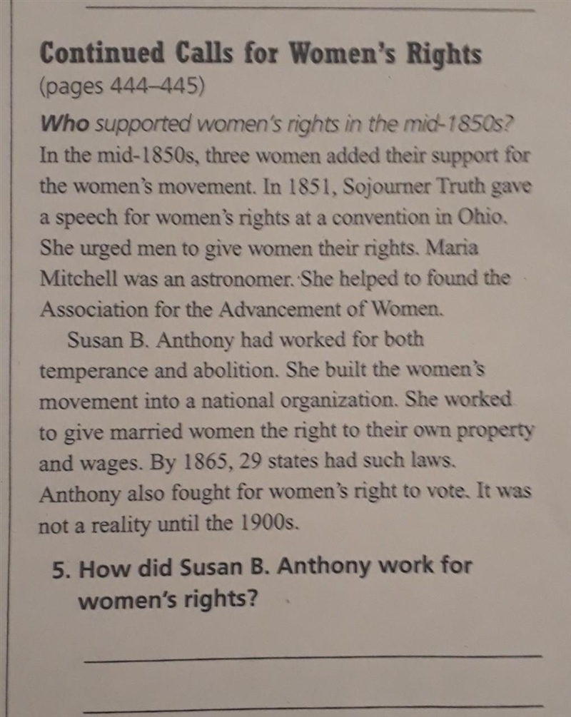 HOW did susan B. anthony work for women's rights?​-example-1