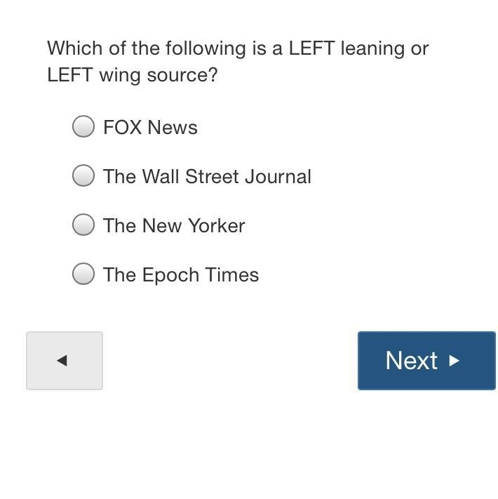 Which of the following is a LEFT leaning or a LEFT wing source.-example-1