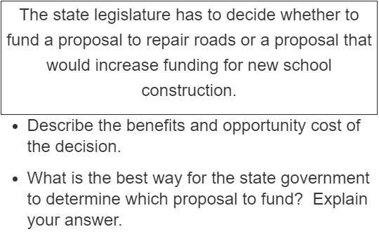 What is the best way for state government to determine which proposal to fund?-example-1