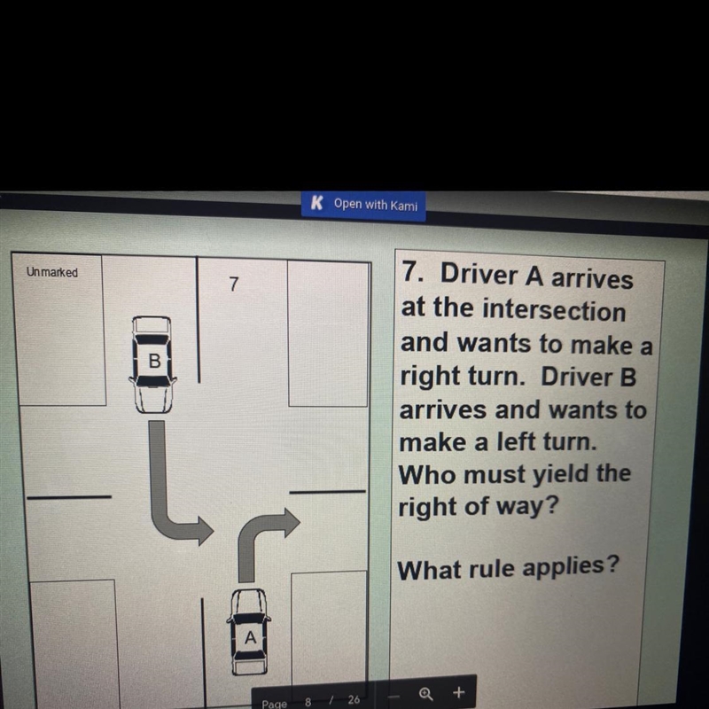 Who must yield the right away first and why ?-example-1