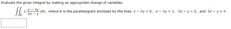 Evaluate the given integral by making an appropriate change of variables.-example-1