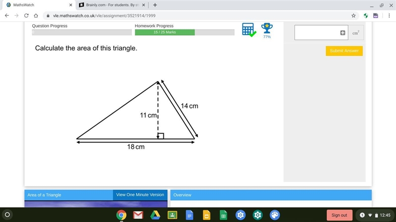 Calculate area of triangle-example-1