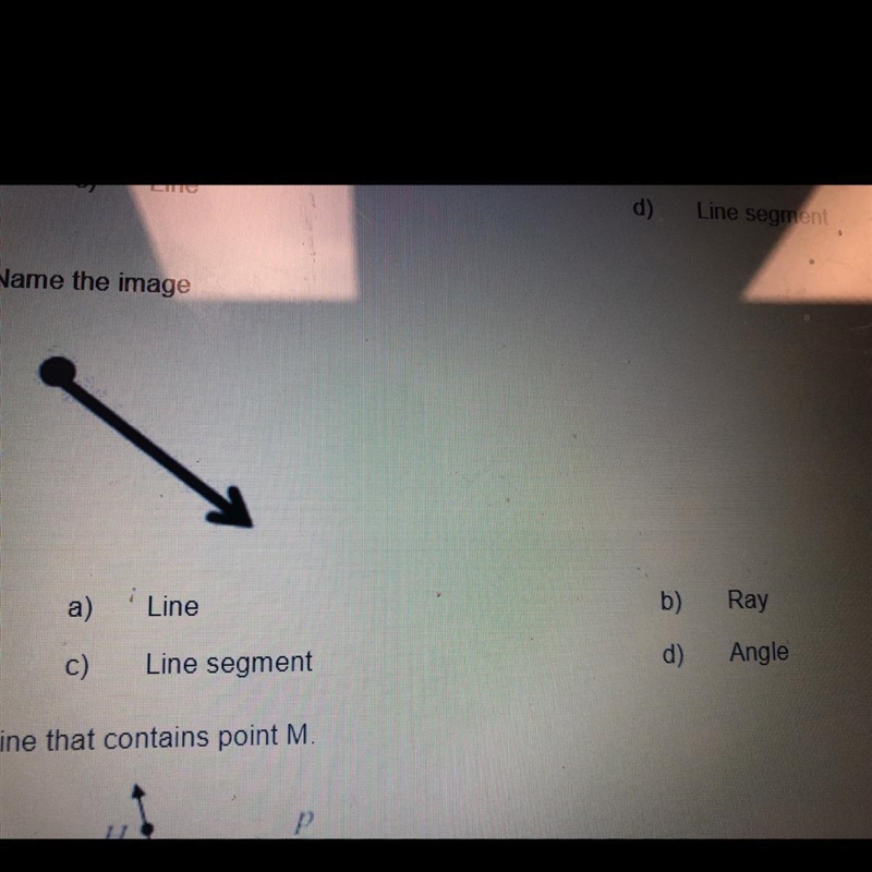 3. Name the image Line Line segment Ray angle-example-1