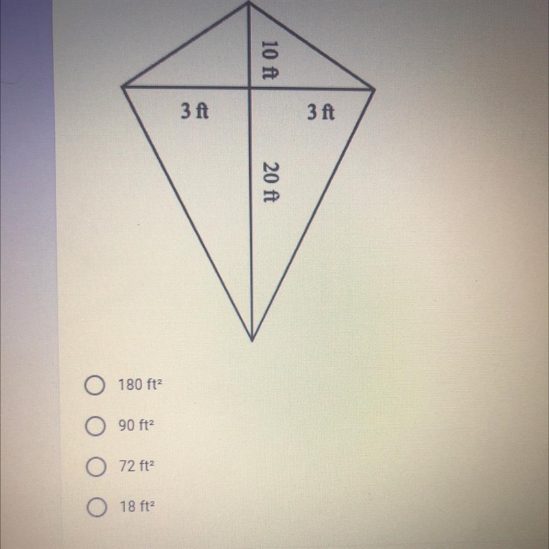 What is the area of the kite?-example-1