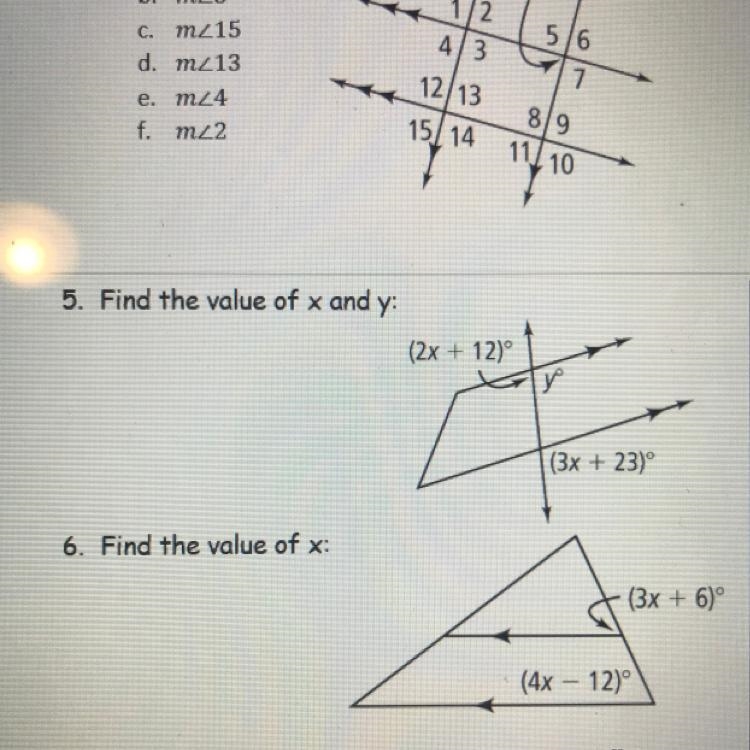 5. Find the value of x and y-example-1