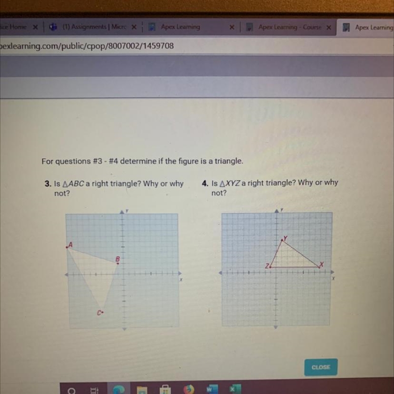 Is ABC a right angle? Why or why not?-example-1