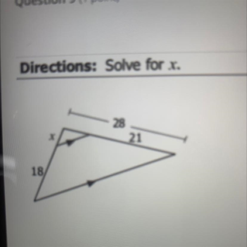 Directions: Solve for x. Please help-example-1