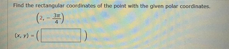 Find the rectangular coordinates of the point with the given polar coordinates.-example-1