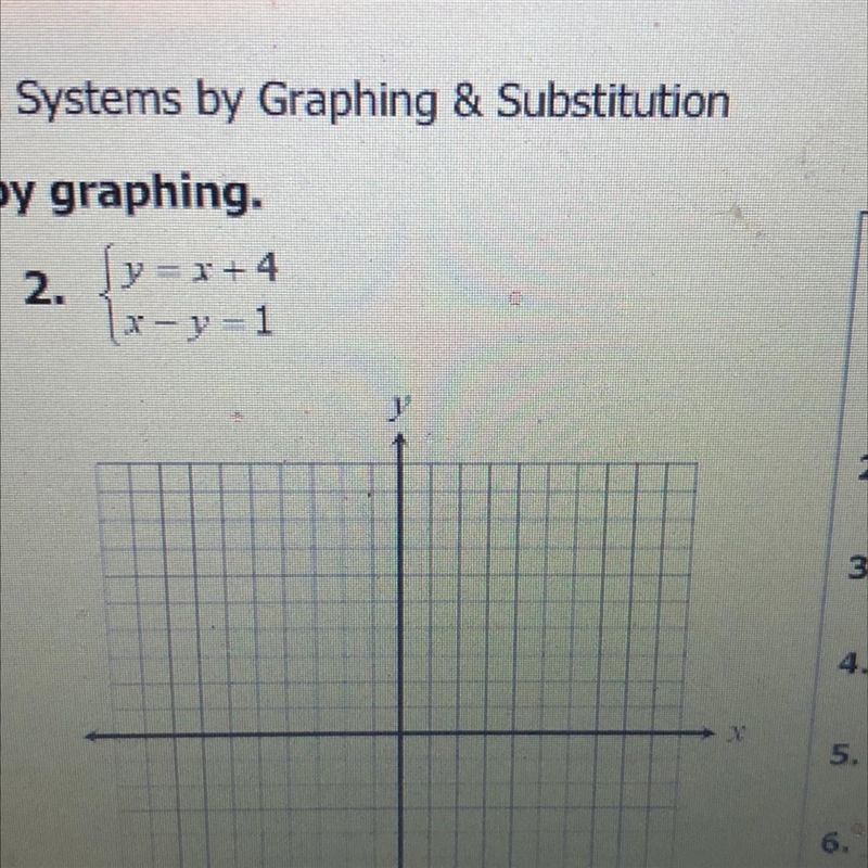 Solve by graphing (y= x + 4) (x-y=1)-example-1