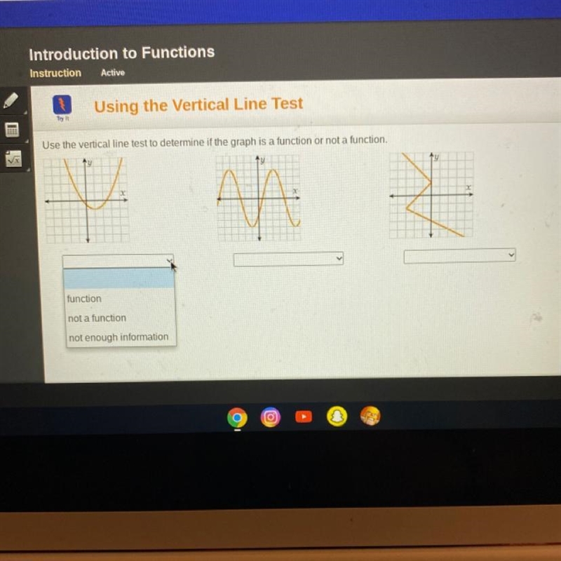 Which ones are functions, not a function, not enough information?-example-1