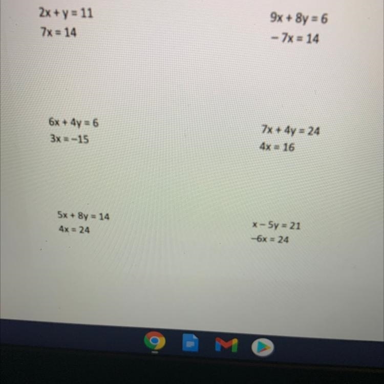 Solve the following equations all of six-example-1