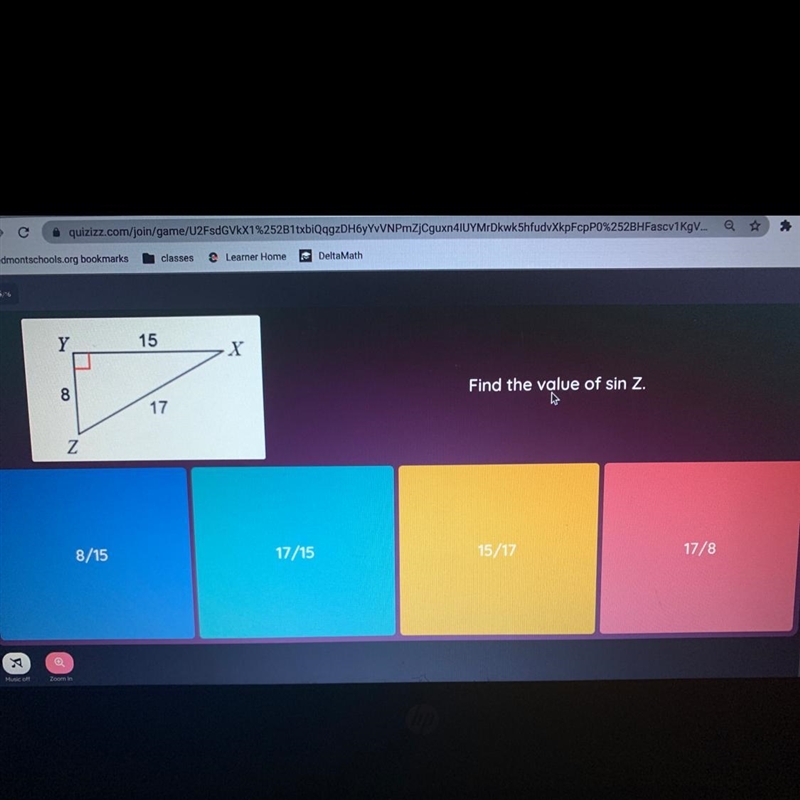 Find the value of sin Z-example-1