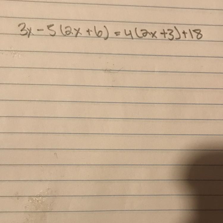 3x-5 (2x+6) = 4(2x+3)+18-example-1