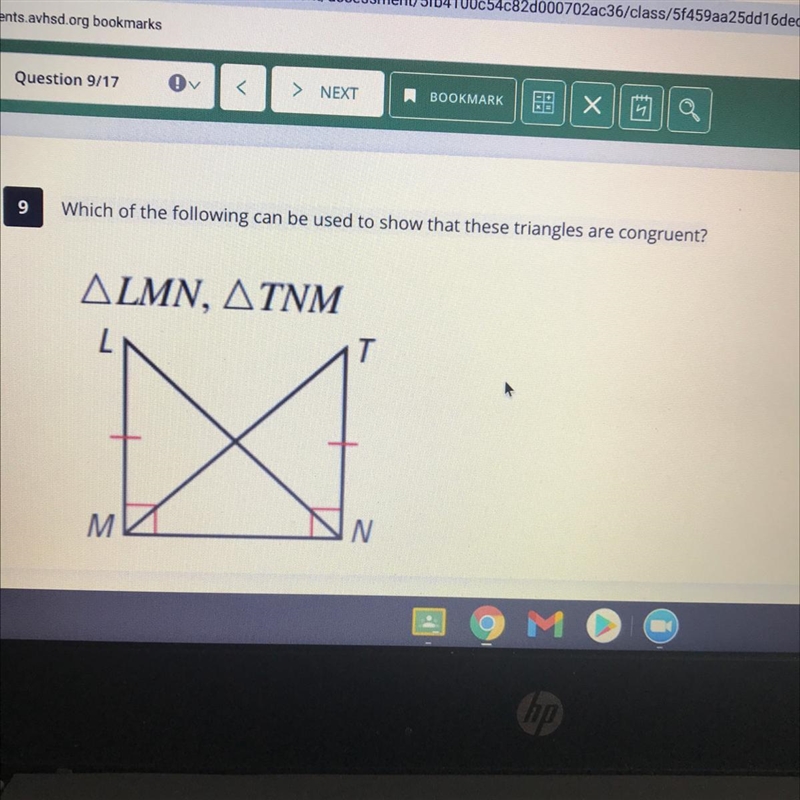 Asa Sss Sas Aas Hl Not congruent-example-1