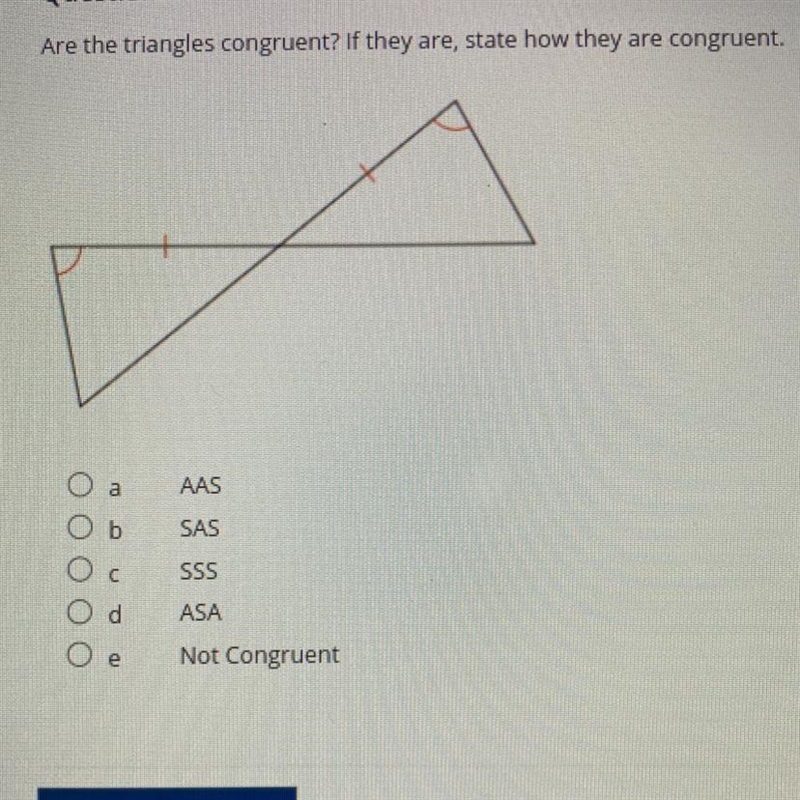 Are the triangles congruent ?-example-1