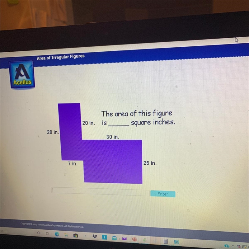 What is the area in square inches?-example-1