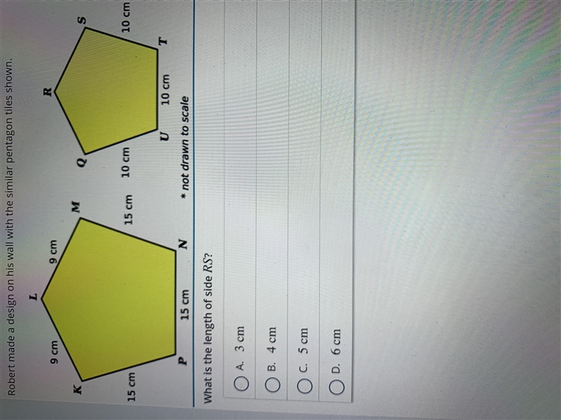 Robert made a design on his wall with the similar pentagon tiles shown. What is the-example-1