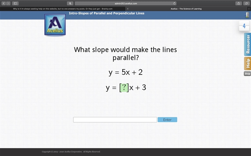 What slope would make these lines parallel-example-1