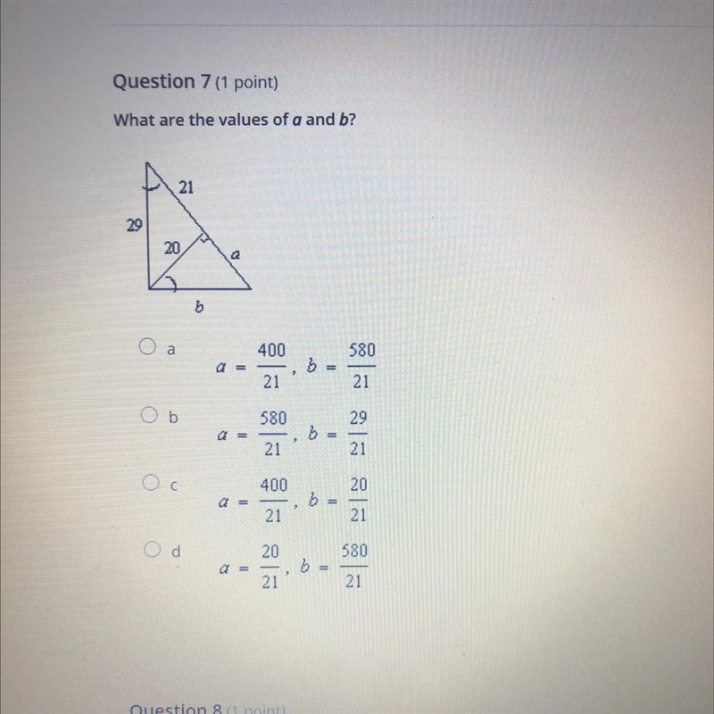 What are the values of a and b?-example-1