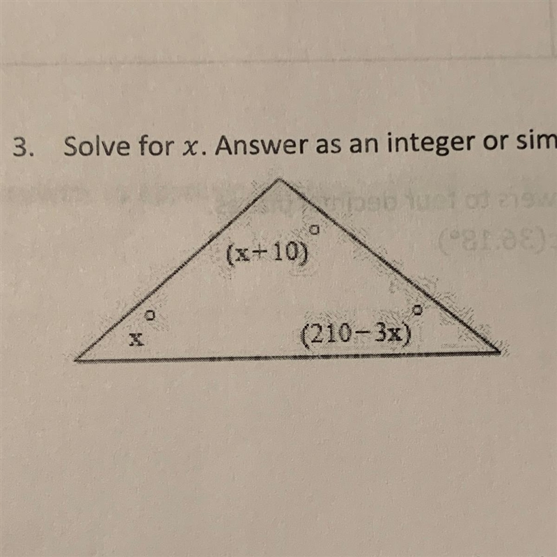 Solve for x. Answer as an integer or simplified fraction. Please include steps. Thanks-example-1