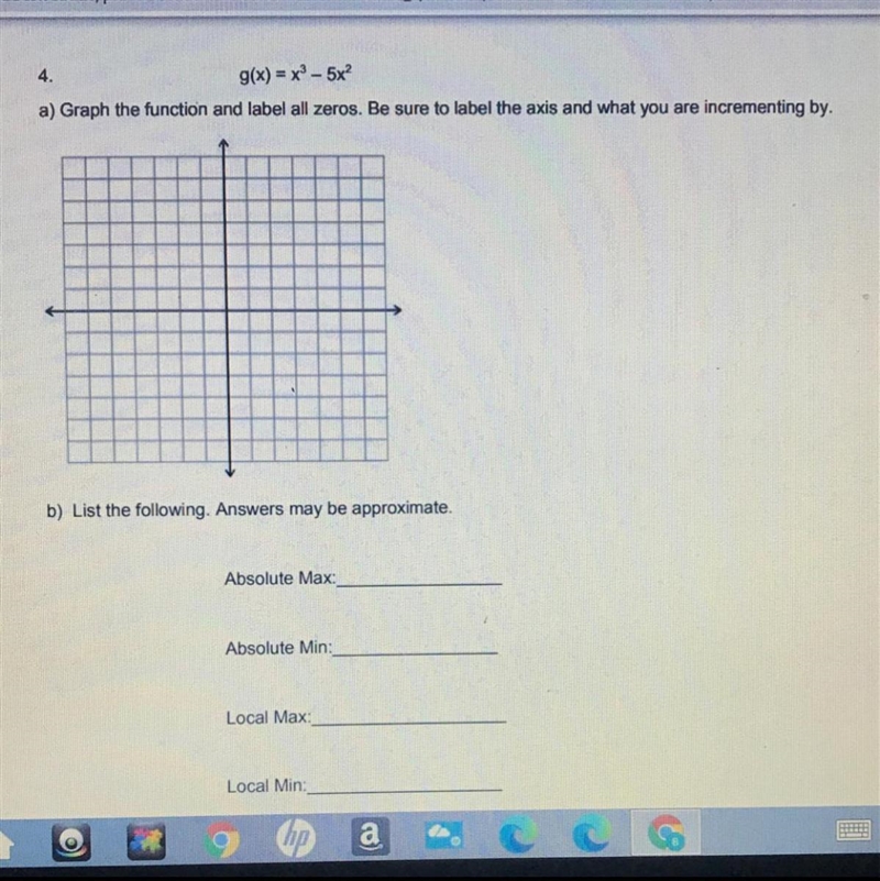 A) Graph the function and label all zeros. Be sure to label the axis and what you-example-1