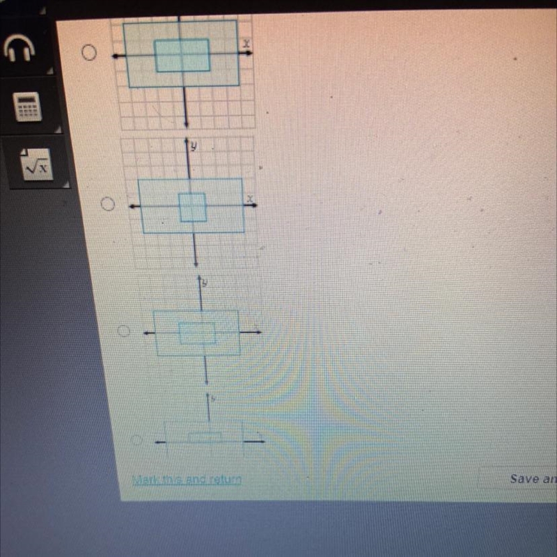 Which graph shows a dilation? Hurry only 30mins left-example-1