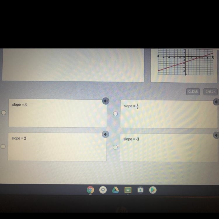 What is the slope of the line shown?-example-1