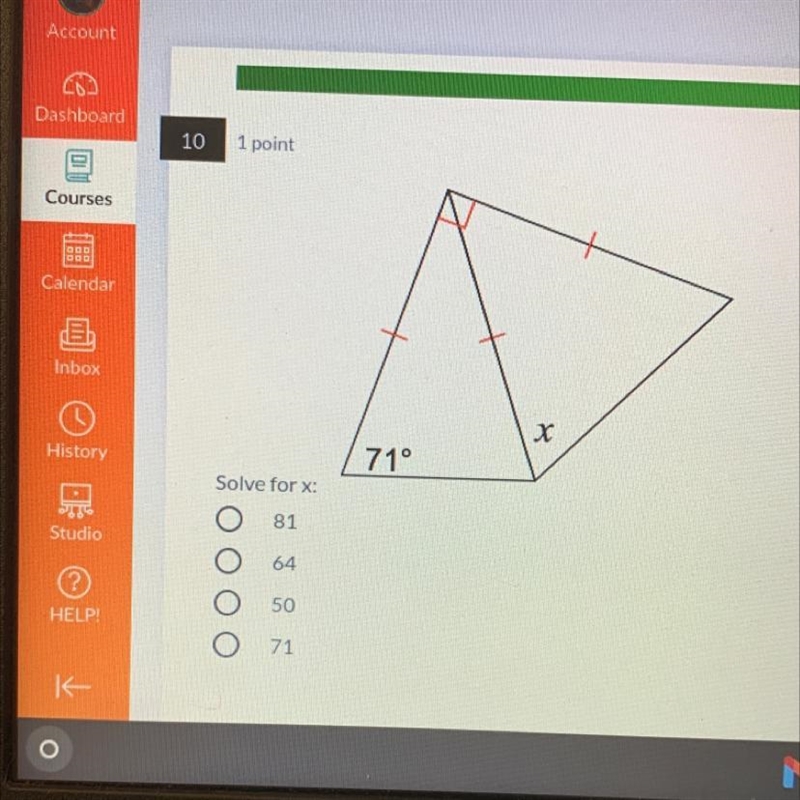 Solve for x, and explain how u did it :)-example-1