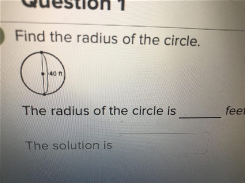 Find the radius of circle-example-1