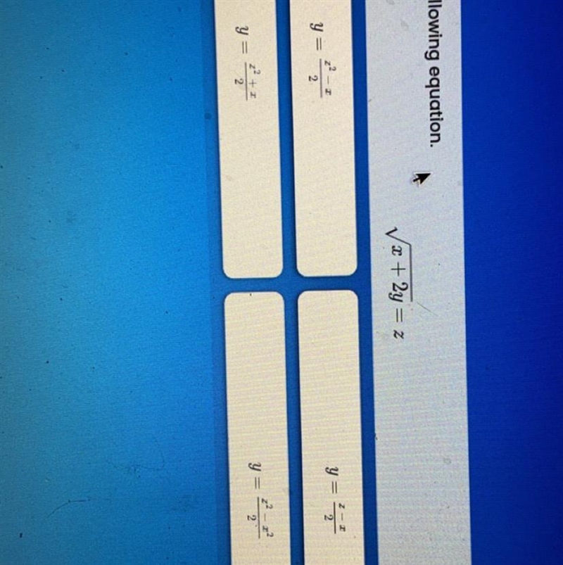 Solve for y in the following equation.-example-1