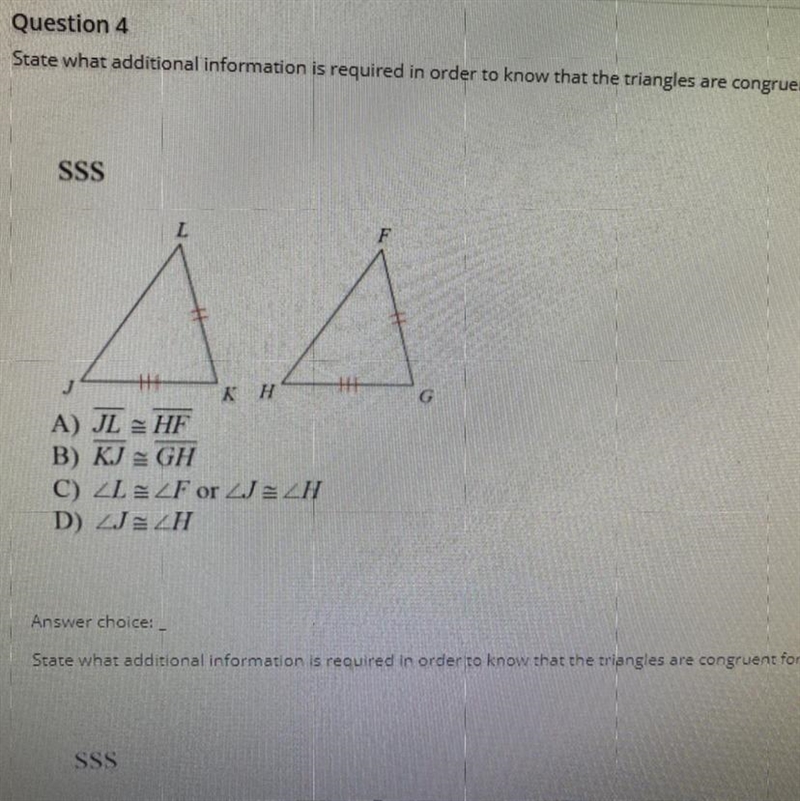 State what additional information is required in order to know what triangles are-example-1