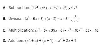 Which of the following equations demonstrate the set of polynomials is not closed-example-1