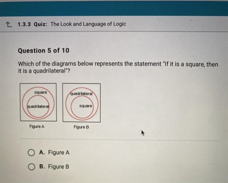 Question 5 of 10 Which of the diagrams below represents the statement "If it-example-1