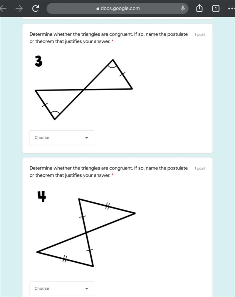 ￼ I need help the answers that are there are SSS SAS ASA AAS HL and Not enough information-example-1