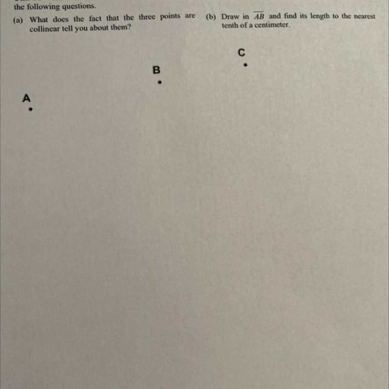 What does the fact that the three points are collinear tell you about them?-example-1