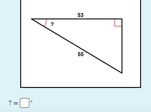 Find the measure of the indicated angle to the nearest degree. Thanks.-example-1