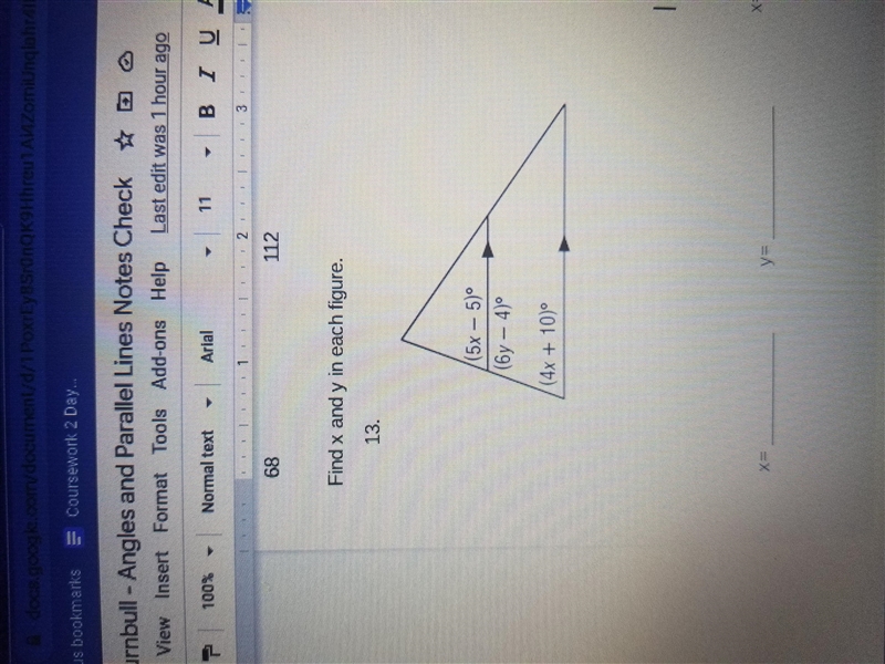 Find X and Y in the figure-example-1