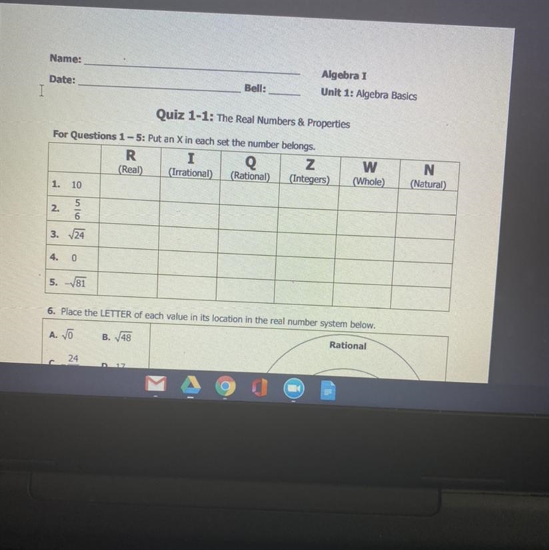 What numbers belongs with what-example-1