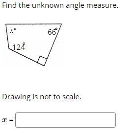 Find the unknown angle measure.-example-1