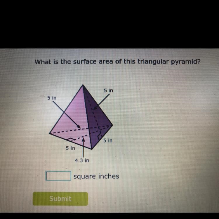 What is the surface area of this triangular pyramid?-example-1