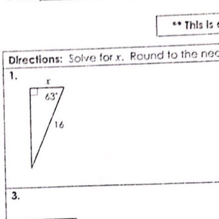 Solve for x round to the nearest tenths-example-1