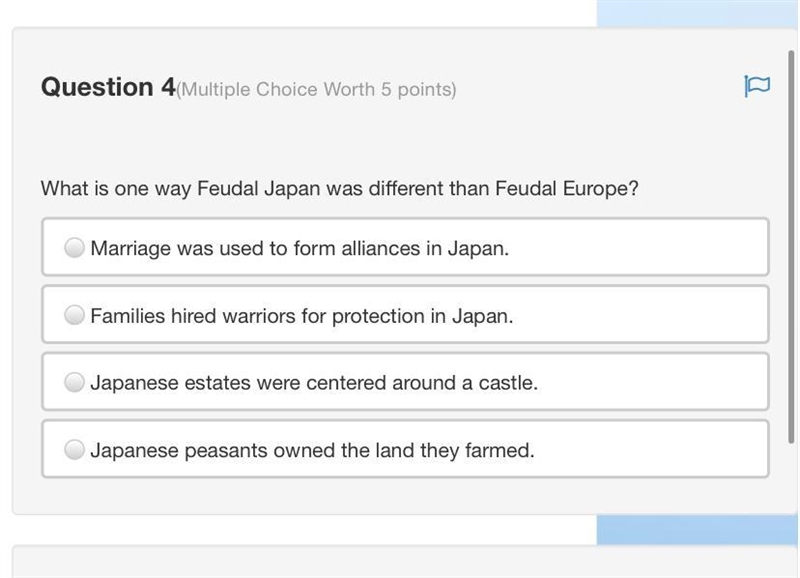 What is on way feudal japan was different than feudal Europe???? Not mathematics it-example-1