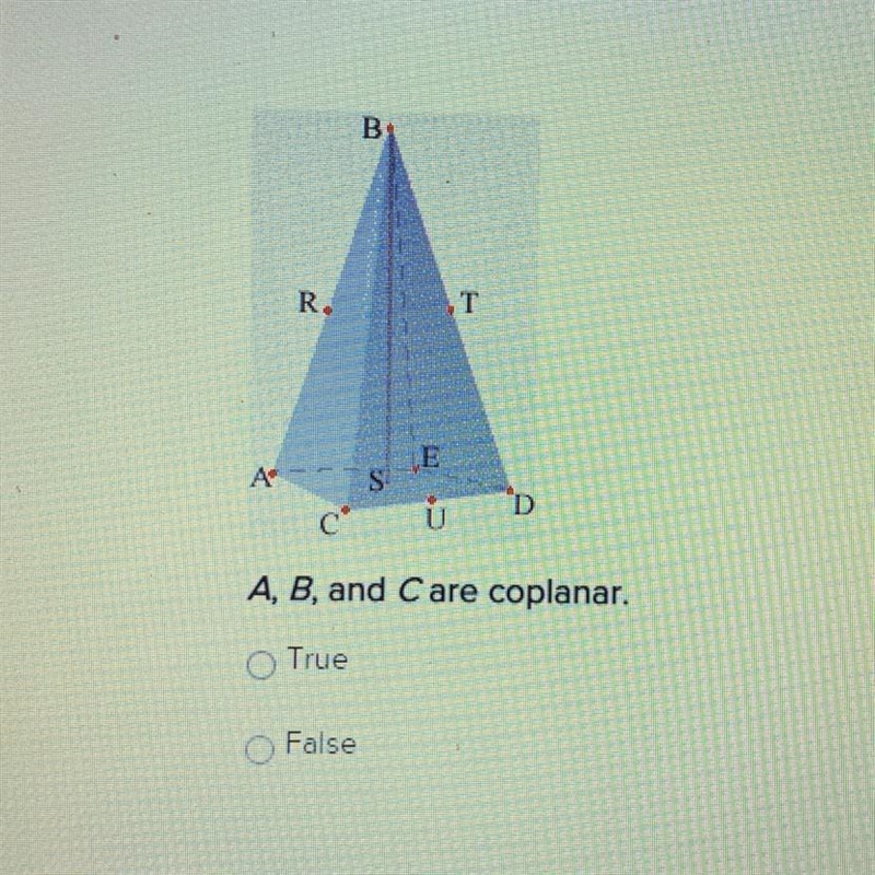 A,b,and c are coplanar. true or false?-example-1