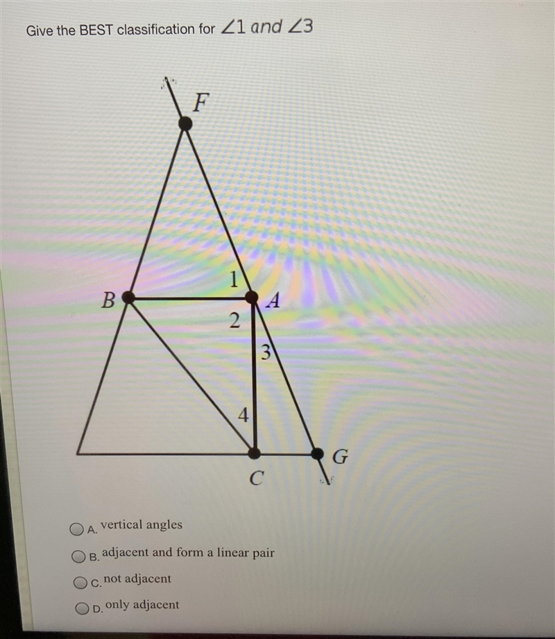 What is the best classification for angle 1 and angle 3?-example-1