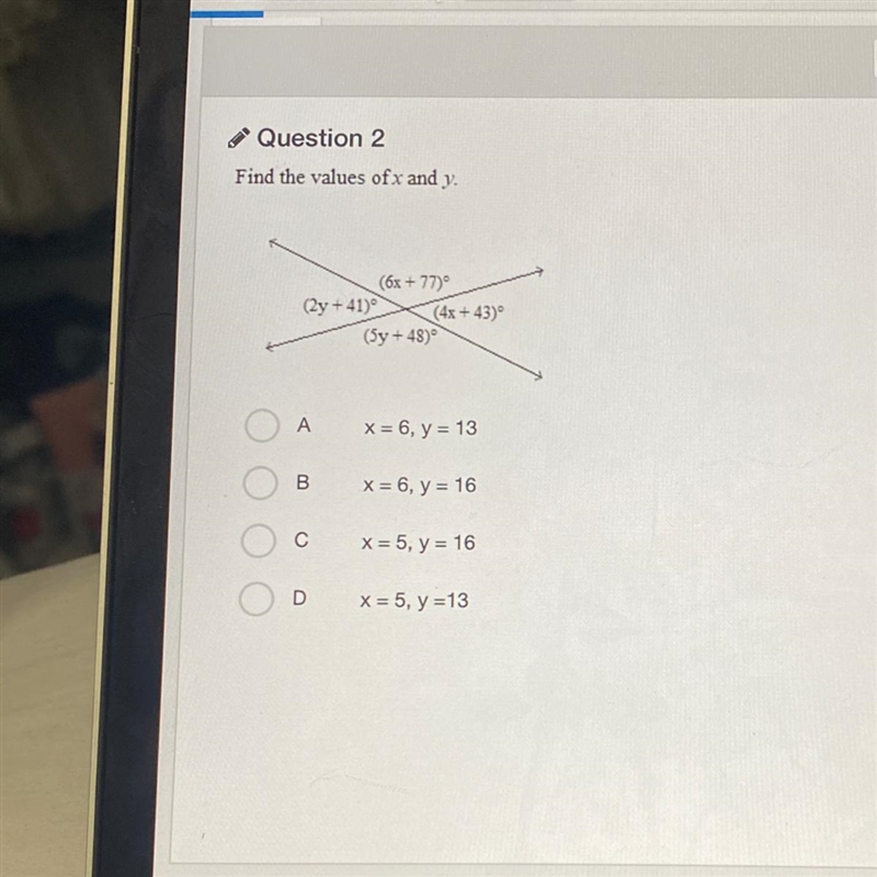 Find the values of x and y..-example-1