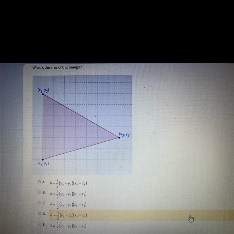 What is the area of this triangle?-example-1